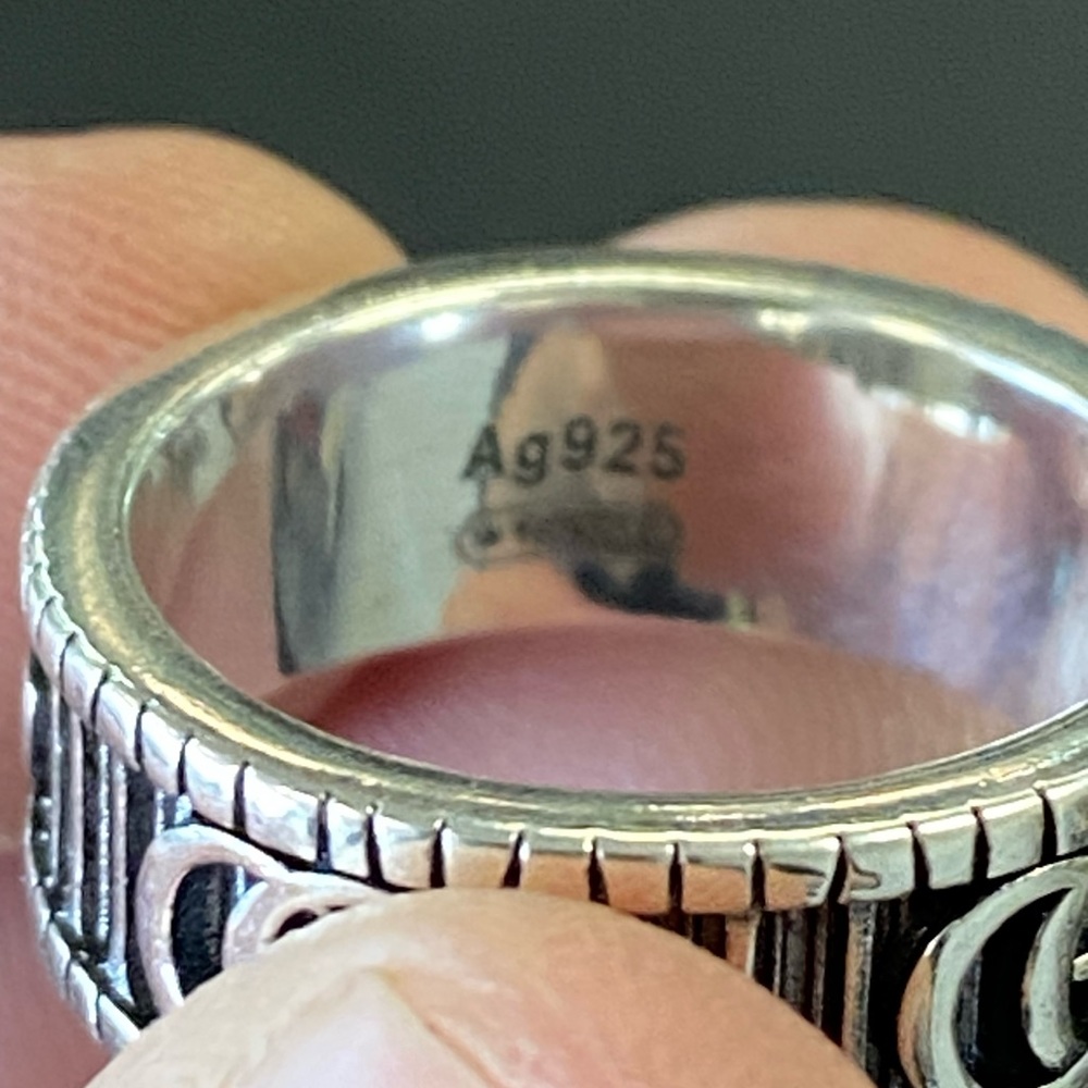 Authentic Gucci double g logo ring in sterling silver 925 - Picture 4 of 4